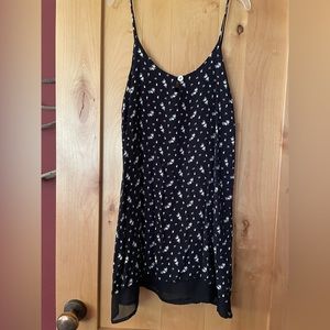 Lucy Love black dress with white flowers